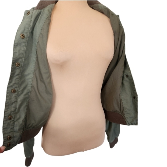 BETHANY MOTA x AEROPOSTALE Green Utility Bomber Jacket - Size L - Picture 6 of 16
